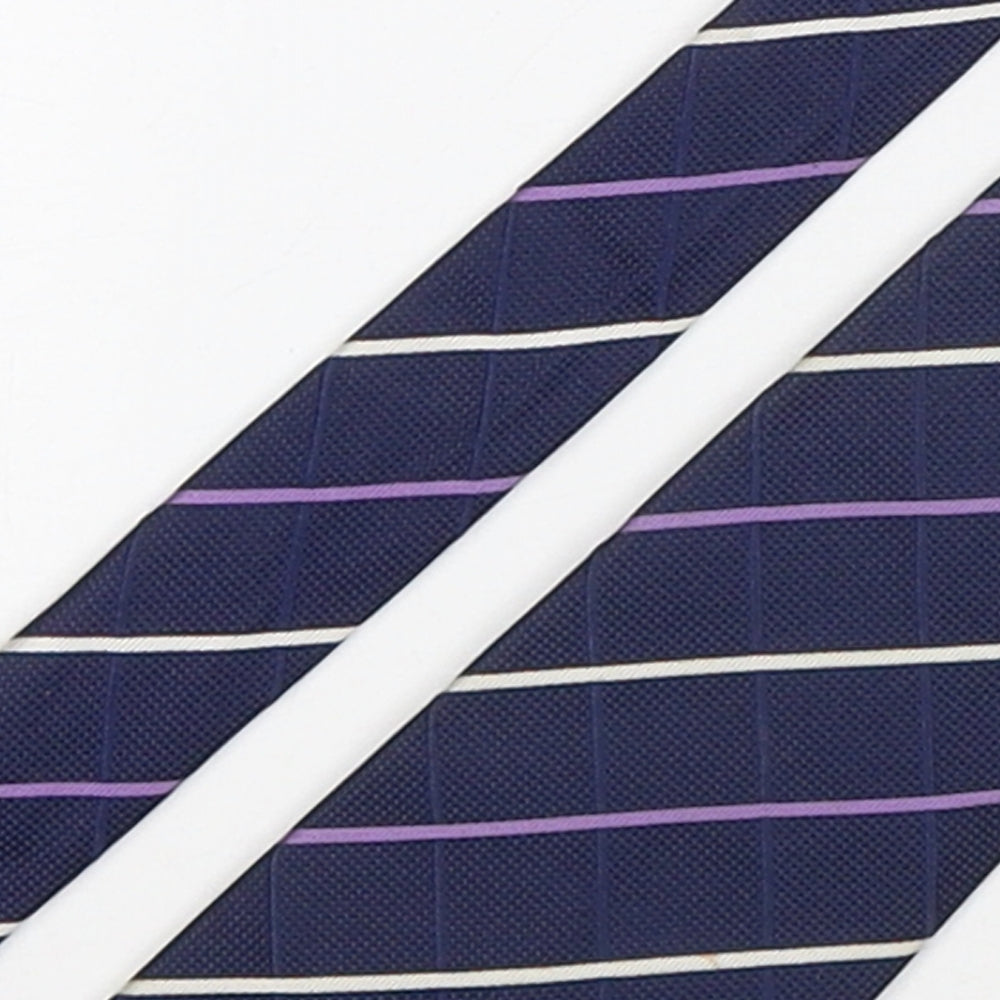Marks and Spencer Mens Multicoloured Striped Silk Pointed Tie One Size