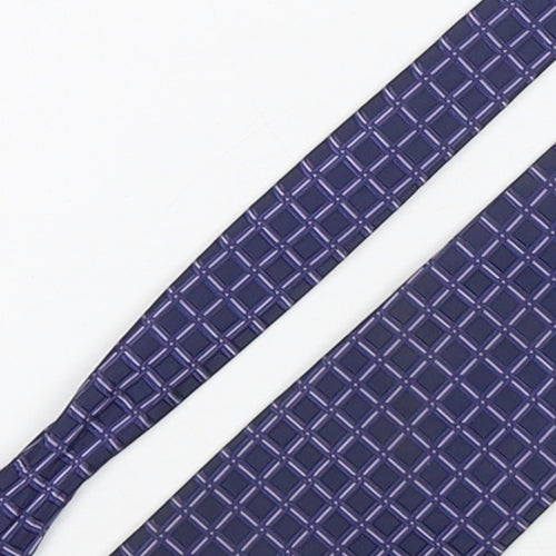 Debenhams  Mens Purple Plaids & Checks Polyester Pointed Tie One Size