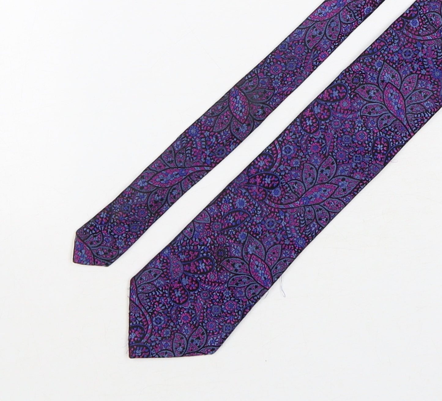Marks and Spencer Mens Multicoloured Floral Silk Pointed Tie One Size