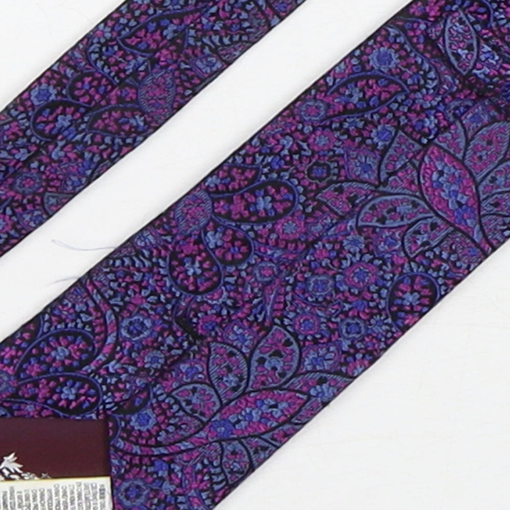 Marks and Spencer Mens Multicoloured Floral Silk Pointed Tie One Size