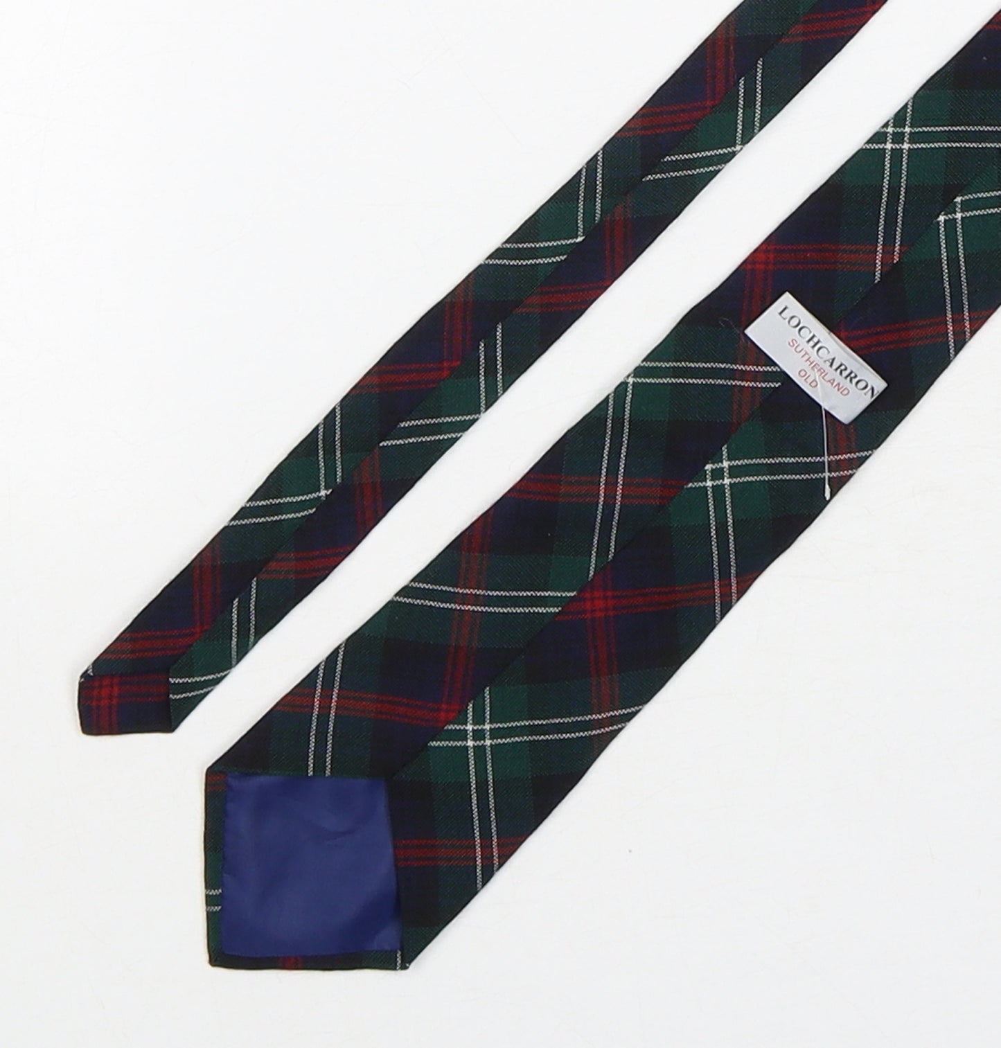 Lochcarron  Mens Multicoloured Plaids & Checks Wool Pointed Tie One Size