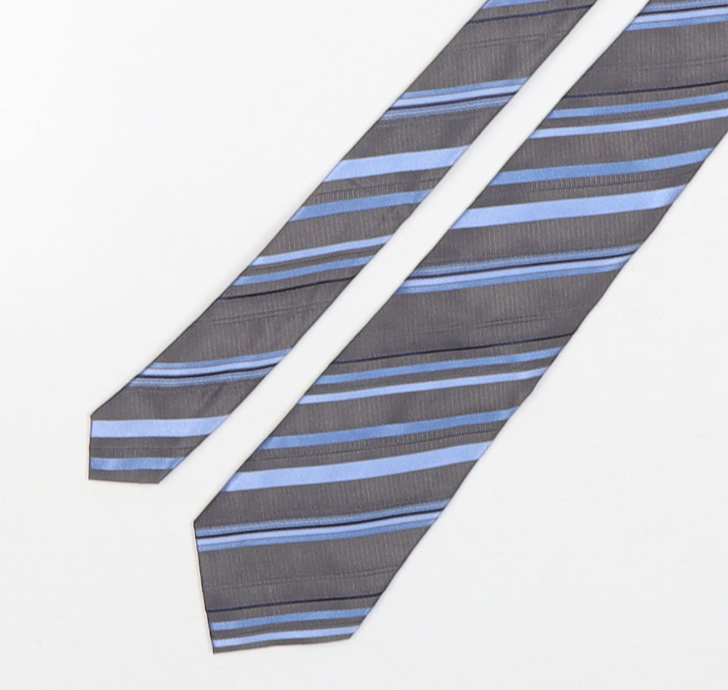 Autograph Mens Multicoloured Striped Silk Pointed Tie One Size
