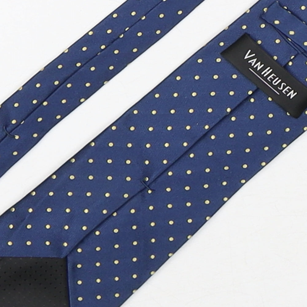 Van Heusen  Mens Multicoloured Polka Dot Silk Pointed Tie One Size