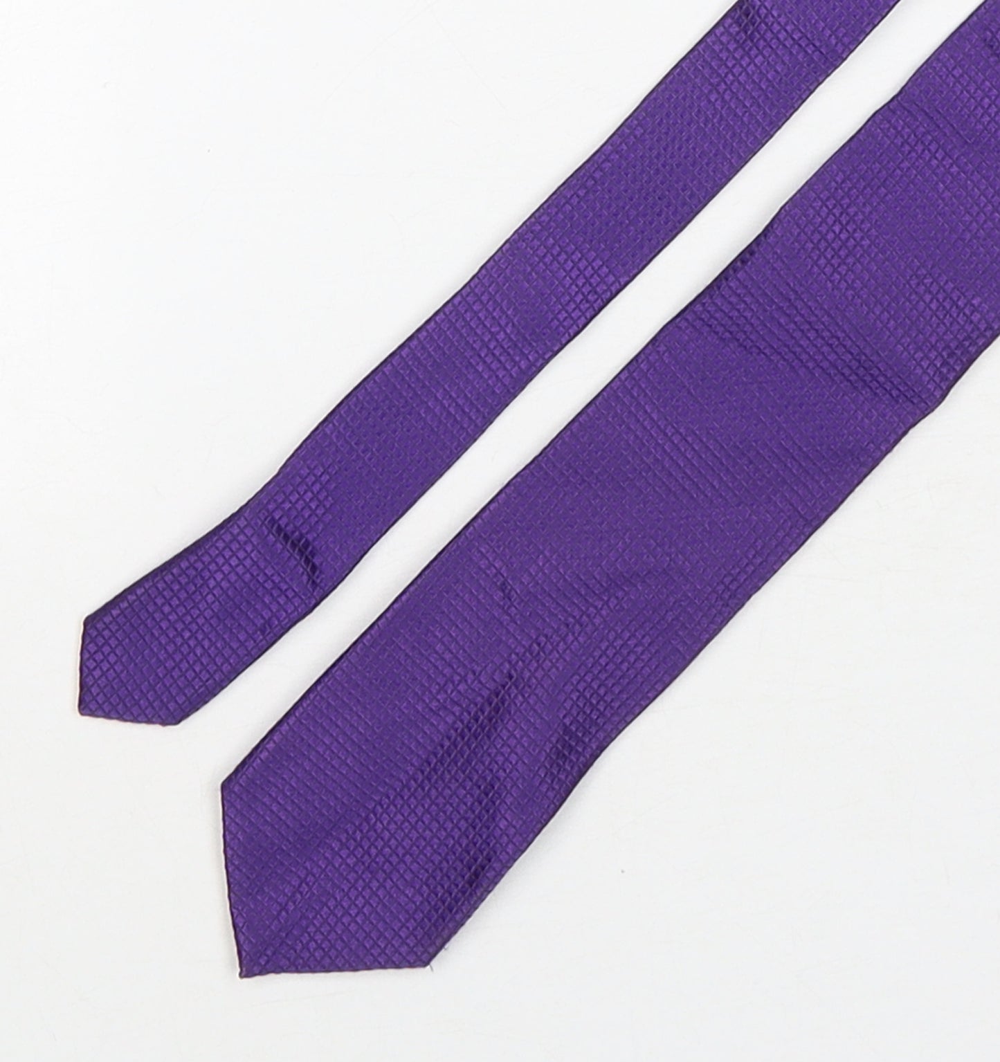 T.M.Lewin  Mens Purple Grenadine Silk Pointed Tie One Size