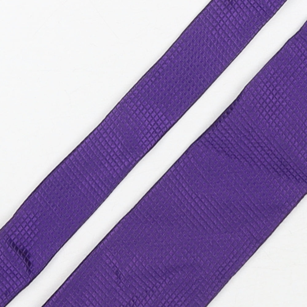 T.M.Lewin  Mens Purple Grenadine Silk Pointed Tie One Size
