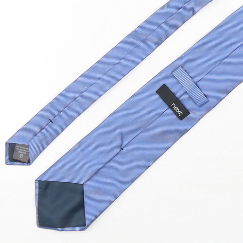 NEXT Mens Blue Striped Silk Pointed Tie One Size