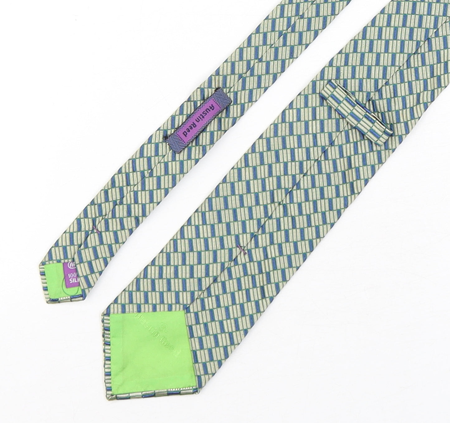 Austin Reed Mens Multicoloured Geometric Silk Pointed Tie One Size