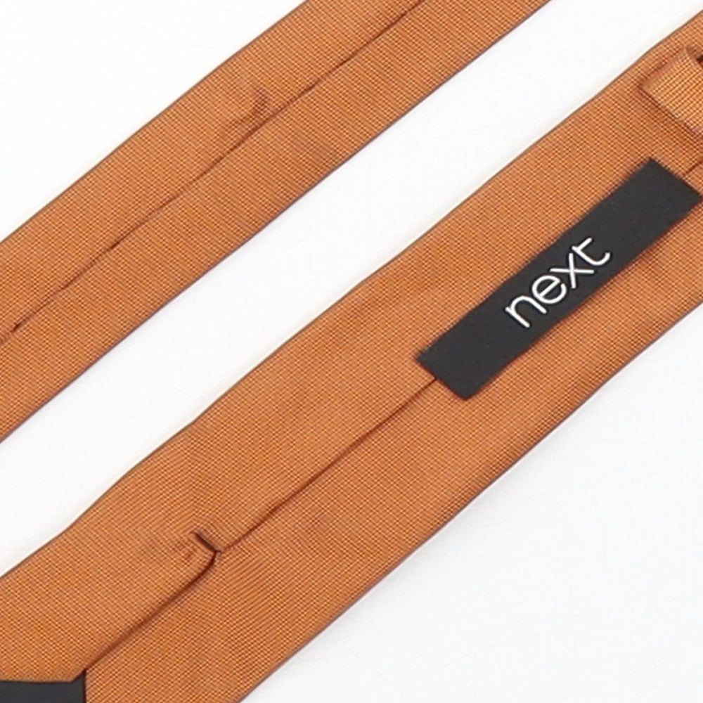 NEXT Mens Orange Polka Dot Polyester Pointed Tie One Size