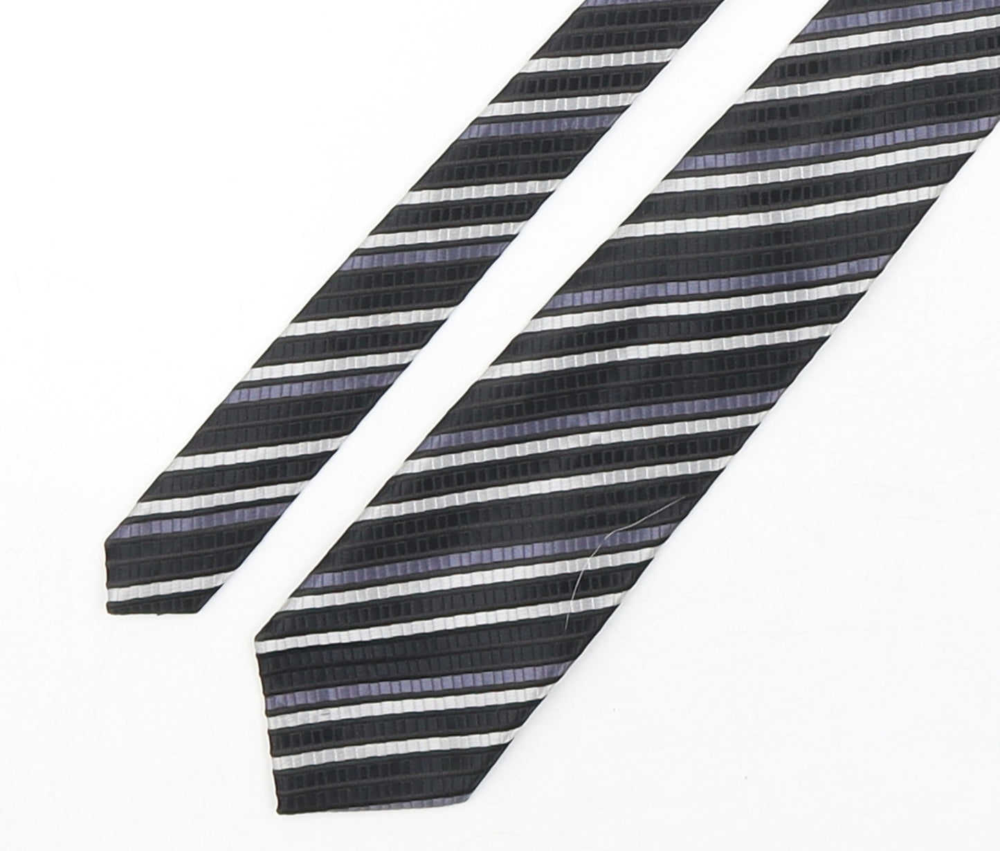 Hutson Harbour Mens Multicoloured Striped Polyester Pointed Tie One Size