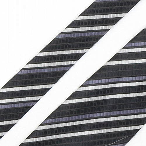 Hutson Harbour Mens Multicoloured Striped Polyester Pointed Tie One Size