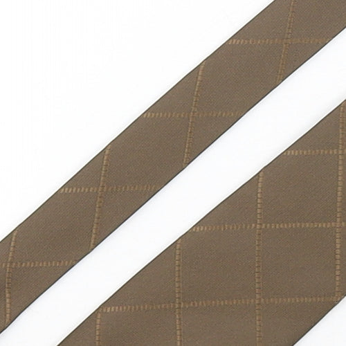 Hutson Harbour Mens Brown Plaids & Checks Polyester Pointed Tie One Size