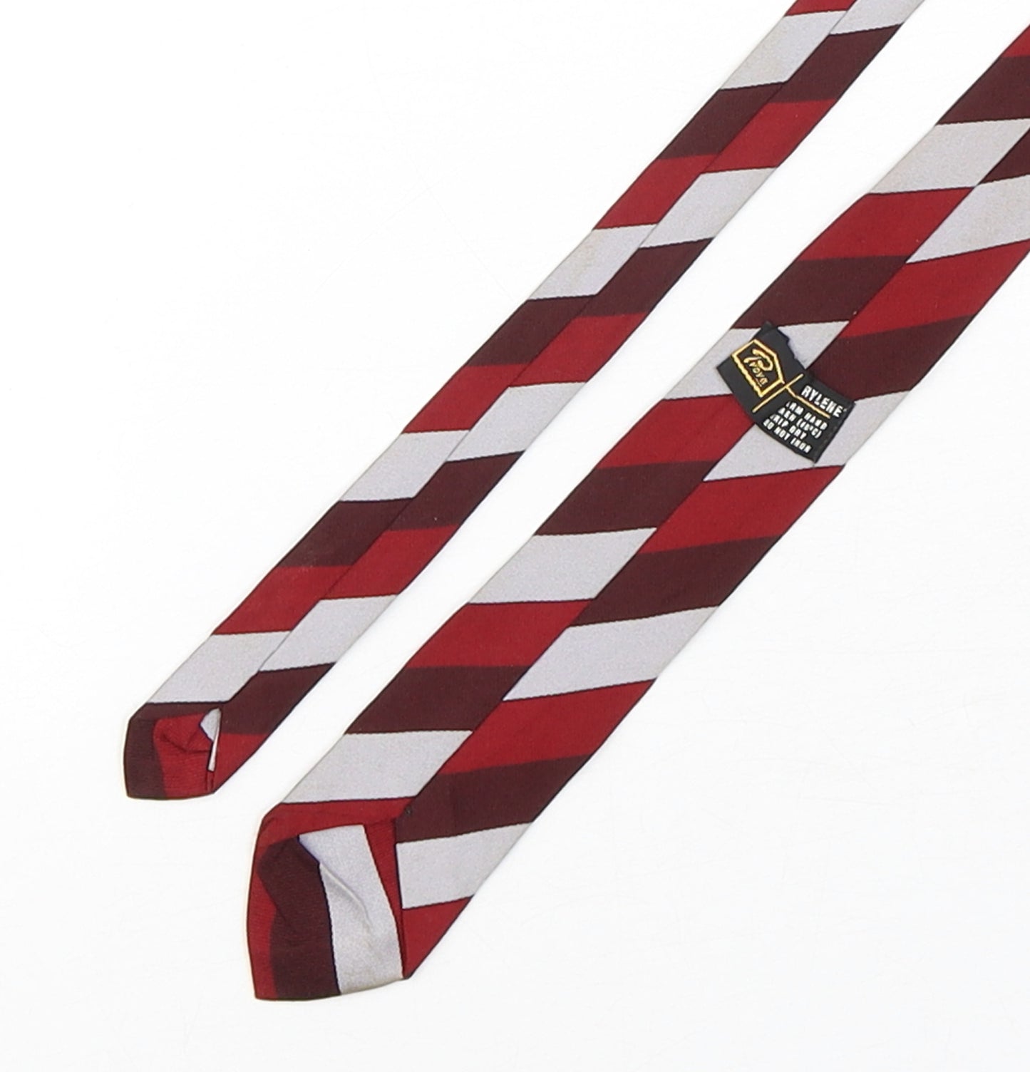 Prova Mens Multicoloured Striped Polyester Pointed Tie One Size