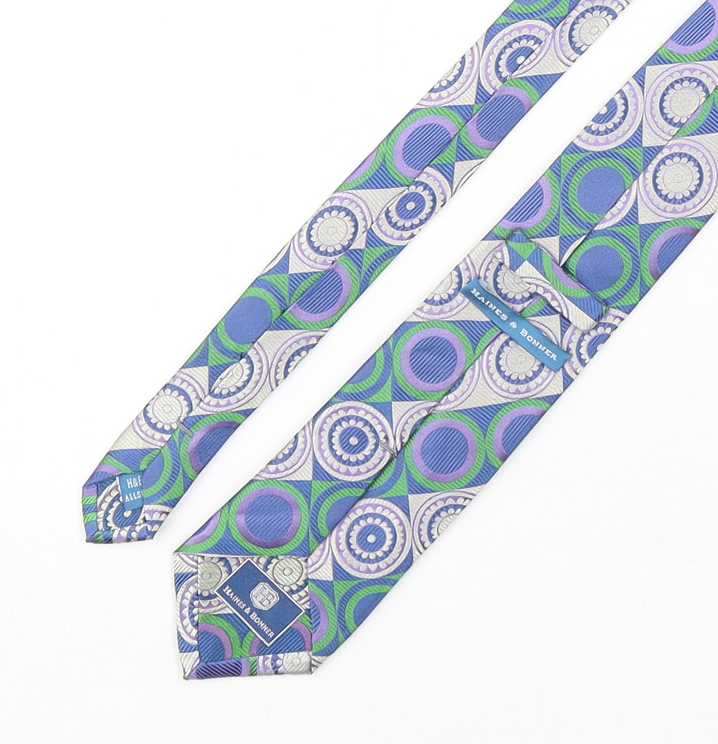 Haines & Bonner Mens Multicoloured Paisley Silk Pointed Tie One Size