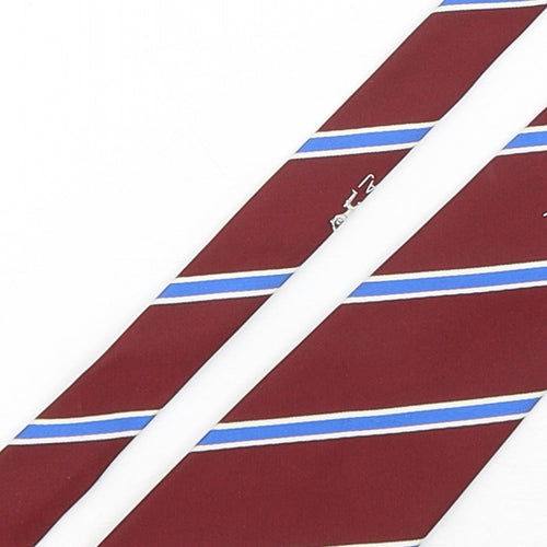 Sharps Freeman  Mens Multicoloured Striped Polyester Pointed Tie One Size