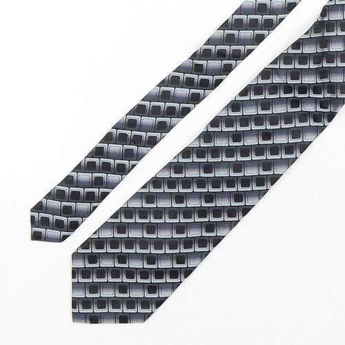 Fellini Mens Multicoloured Geometric Silk Pointed Tie One Size