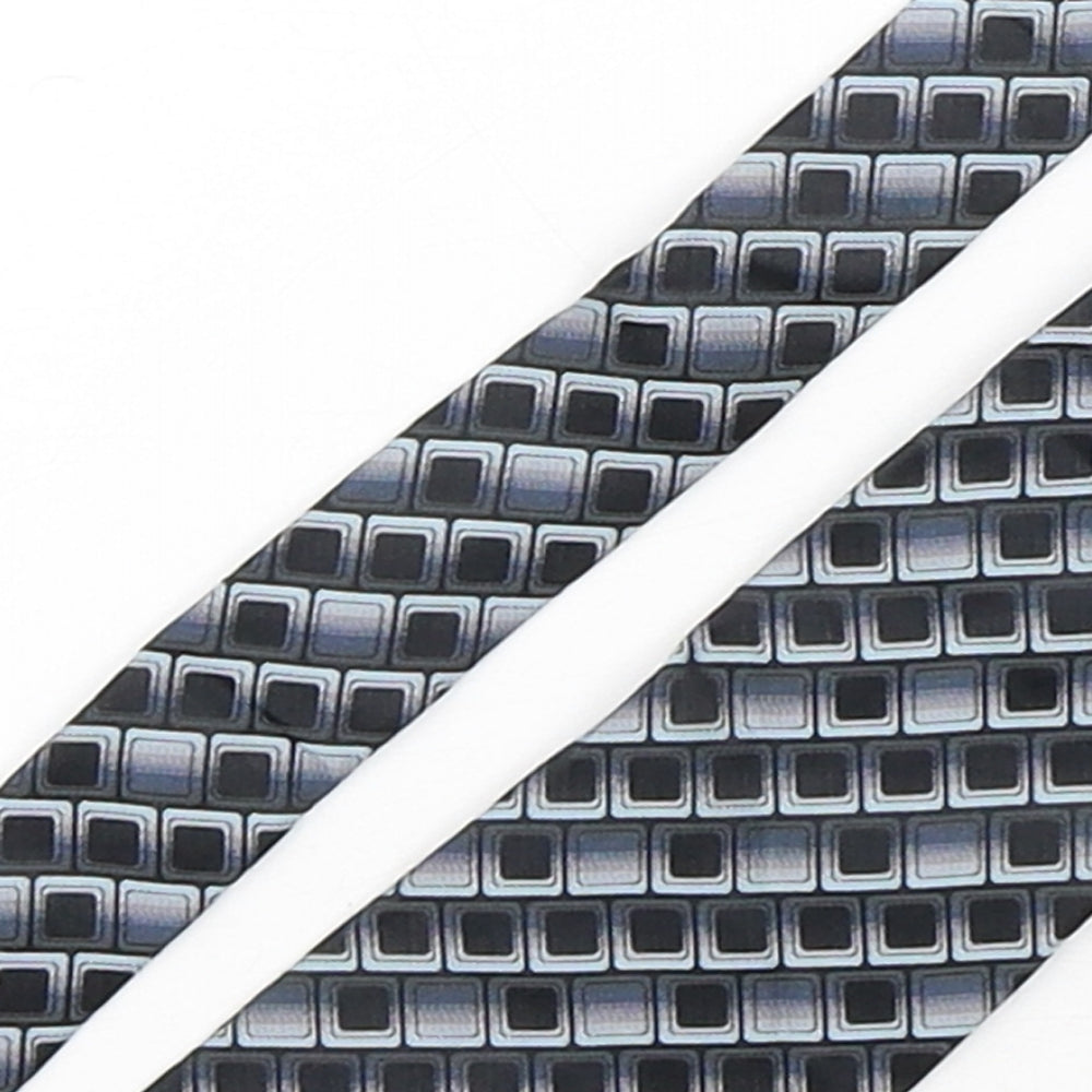 Fellini Mens Multicoloured Geometric Silk Pointed Tie One Size
