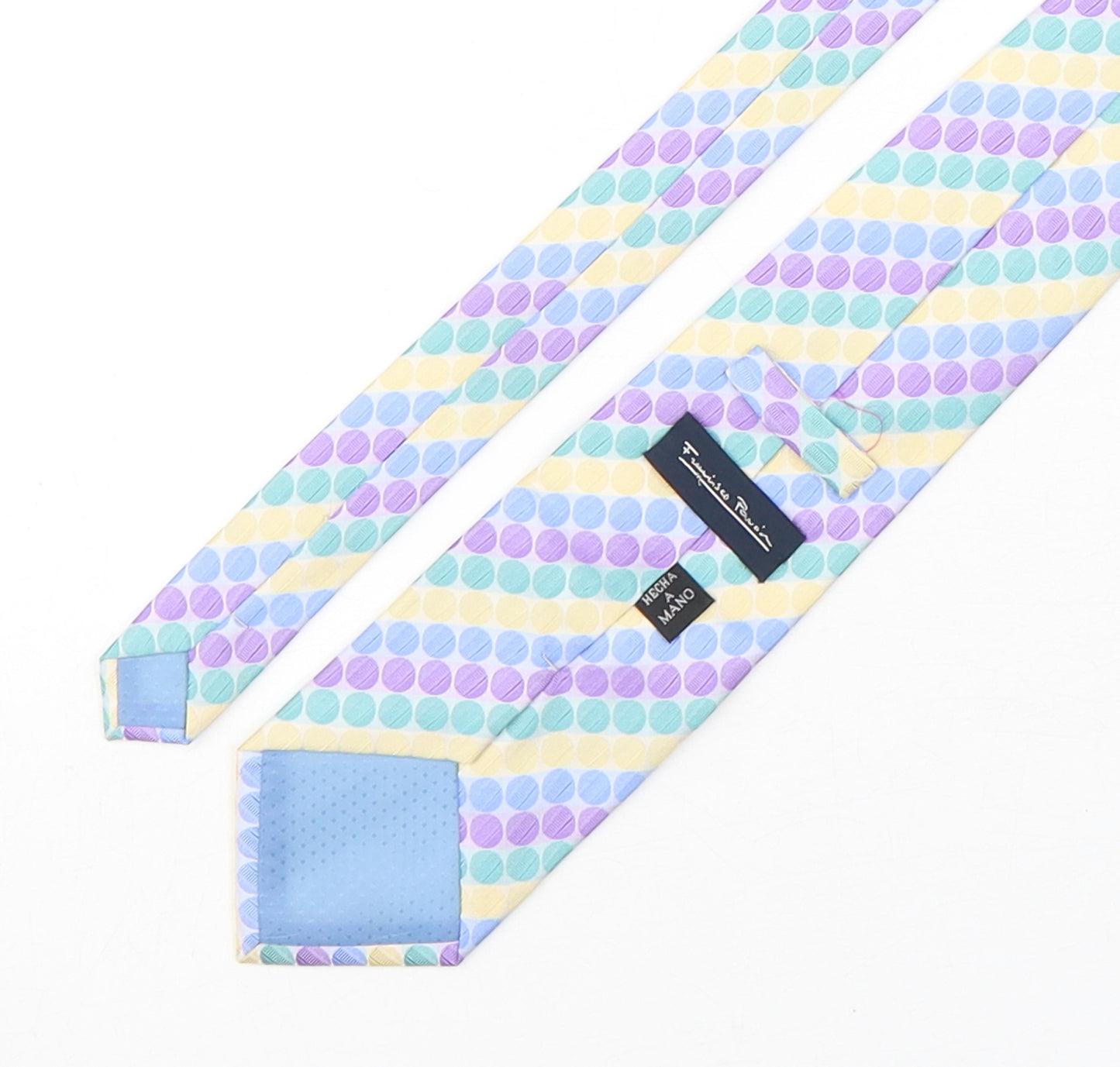 Preworn Mens Multicoloured Polka Dot Silk Pointed Tie One Size