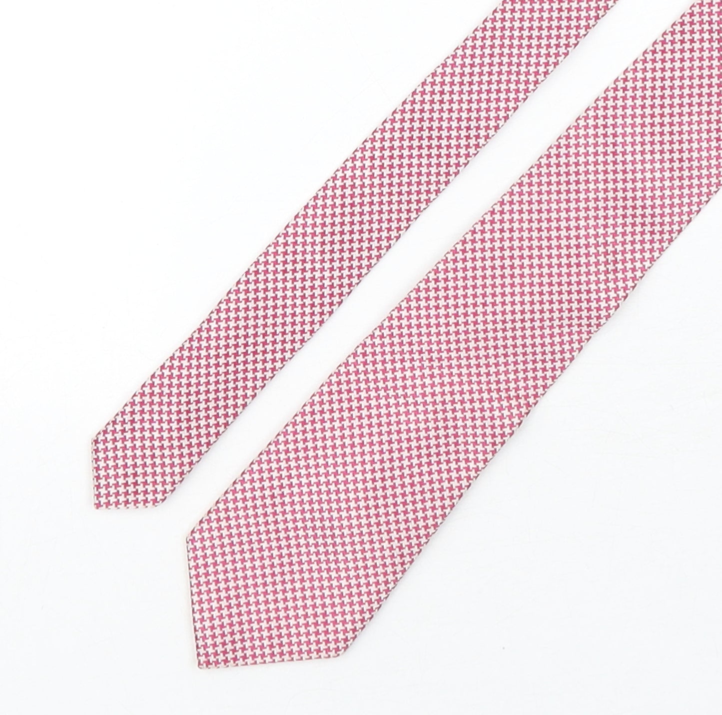 Charles Tyrwhitt Mens Multicoloured Houndstooth Silk Pointed Tie One Size