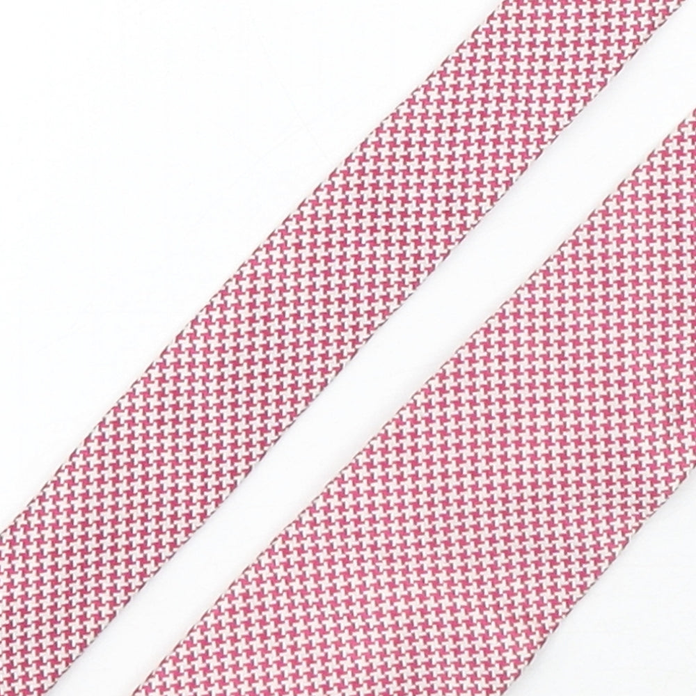 Charles Tyrwhitt Mens Multicoloured Houndstooth Silk Pointed Tie One Size