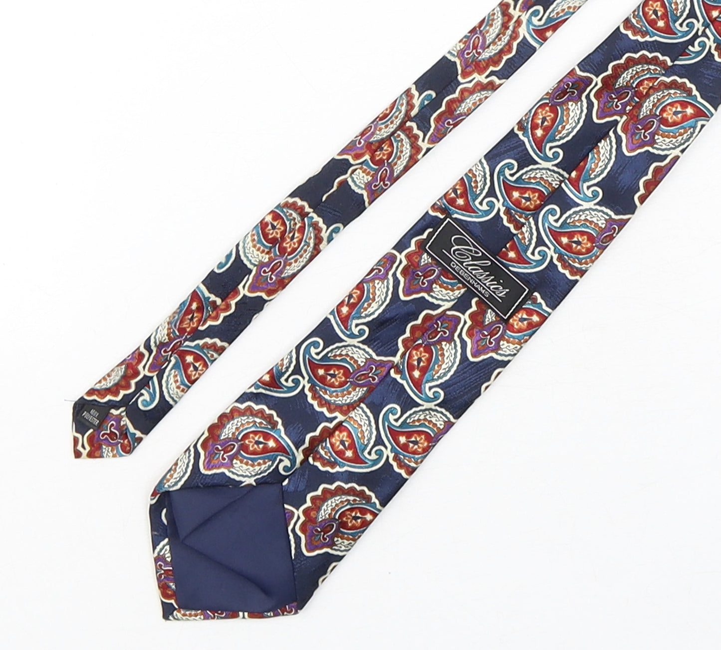 Debenhams Mens Multicoloured Paisley Polyester Pointed Tie One Size