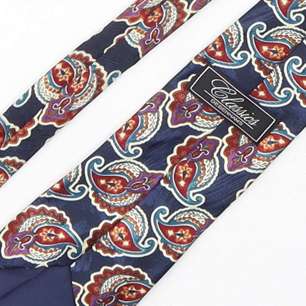 Debenhams Mens Multicoloured Paisley Polyester Pointed Tie One Size