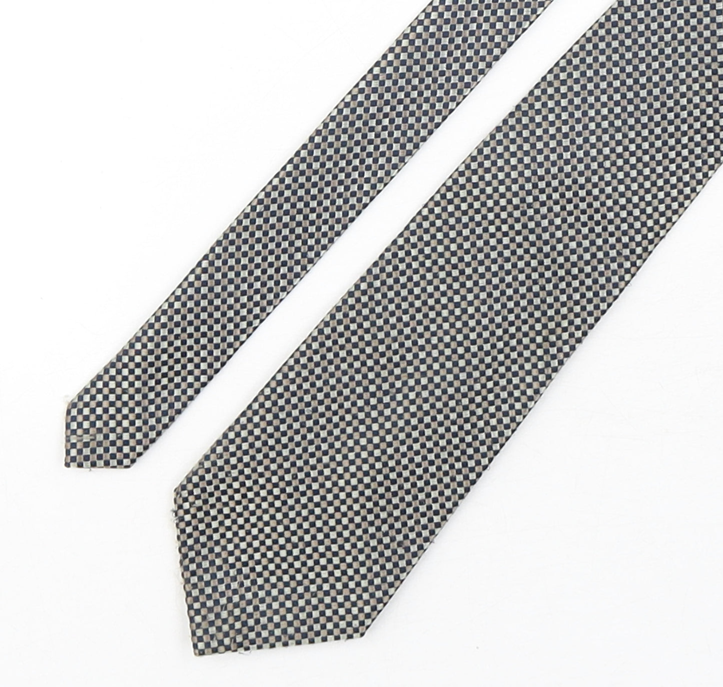 Preworn Mens Multicoloured Plaids & Checks Polyester Pointed Tie One Size