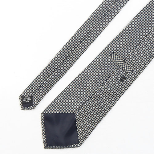 Preworn Mens Multicoloured Plaids & Checks Polyester Pointed Tie One Size