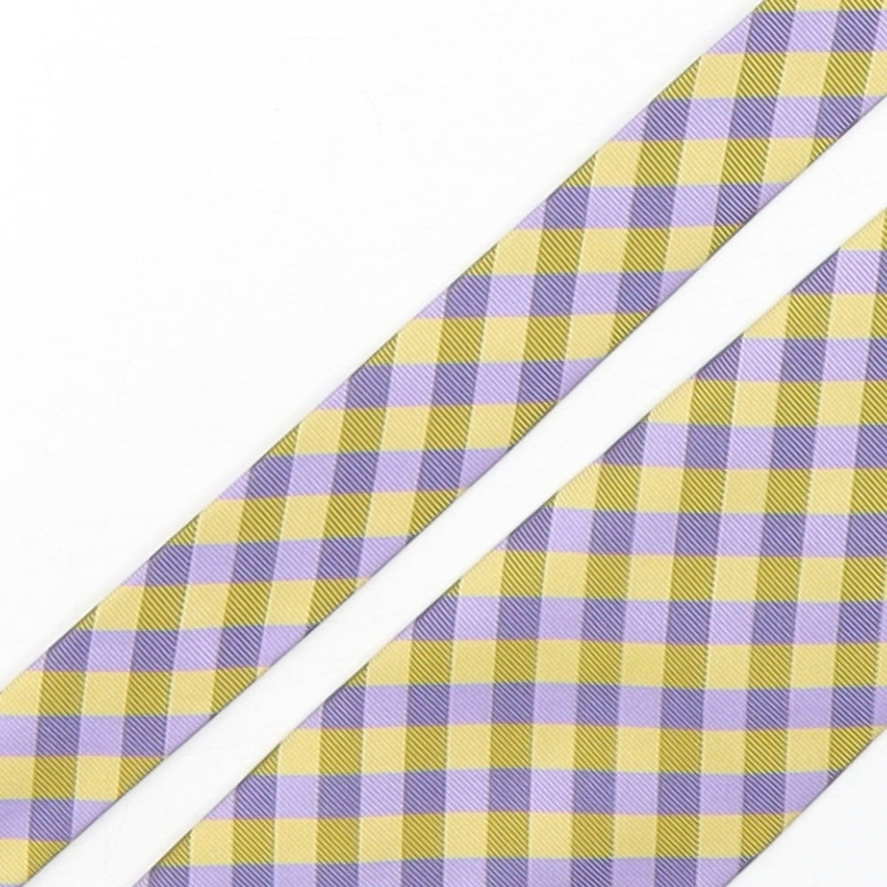 Pierre Remon Mens Multicoloured Plaids & Checks Polyester Pointed Tie One Size