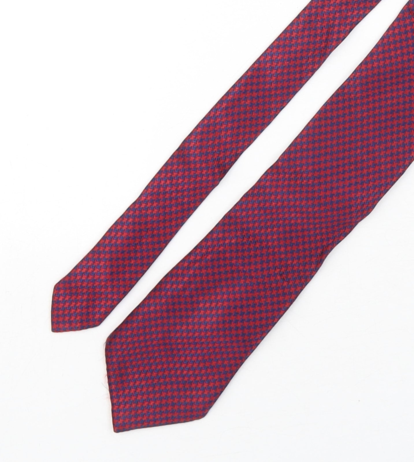 Marks and Spencer Mens Multicoloured Houndstooth Silk Pointed Tie One Size