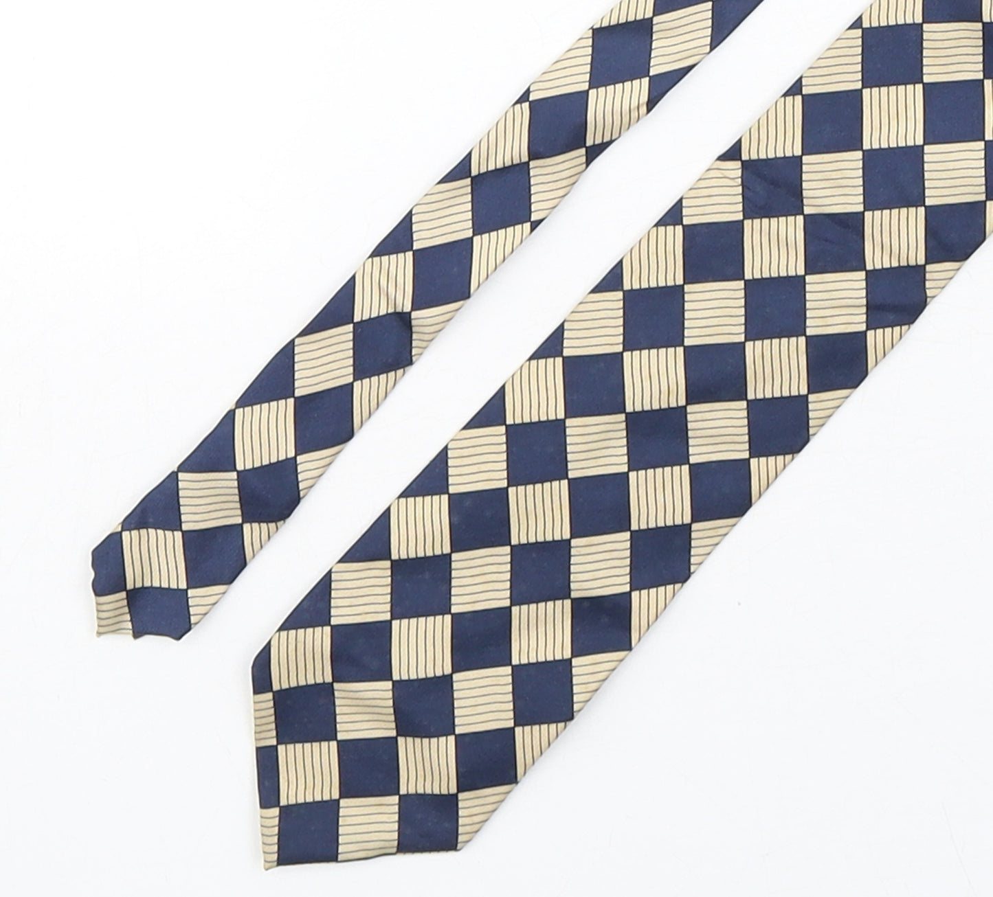 Marks and Spencer Mens Multicoloured Plaids & Checks Silk Pointed Tie One Size