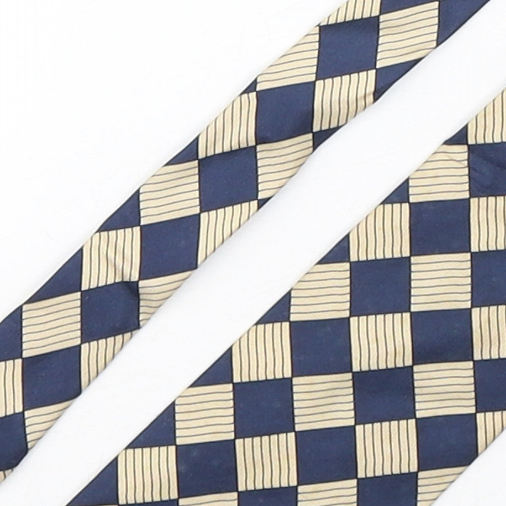 Marks and Spencer Mens Multicoloured Plaids & Checks Silk Pointed Tie One Size