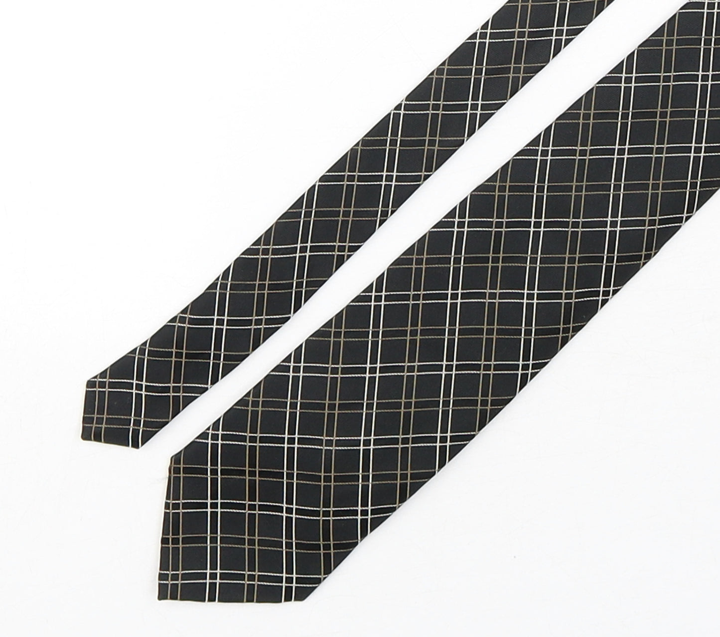 Marks and Spencer Mens Multicoloured Plaids & Checks Silk Pointed Tie One Size