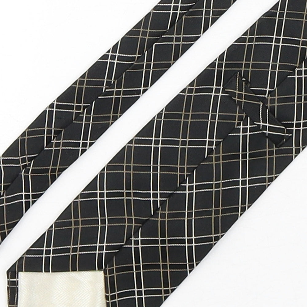 Marks and Spencer Mens Multicoloured Plaids & Checks Silk Pointed Tie One Size