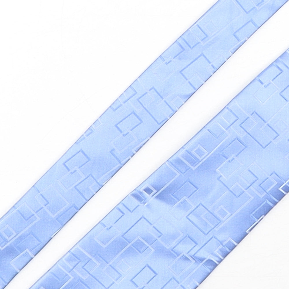 NEXT Mens Blue Geometric Polyester Pointed Tie One Size