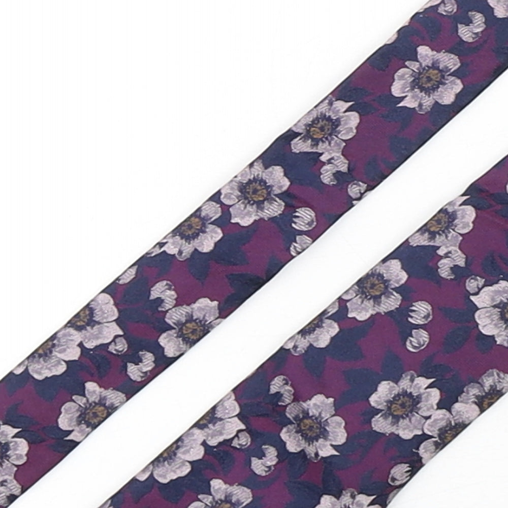 Marks and Spencer Mens Multicoloured Floral Silk Pointed Tie One Size