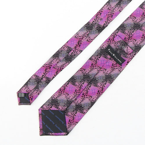 Paul Williams Mens Multicoloured Floral Silk Pointed Tie One Size