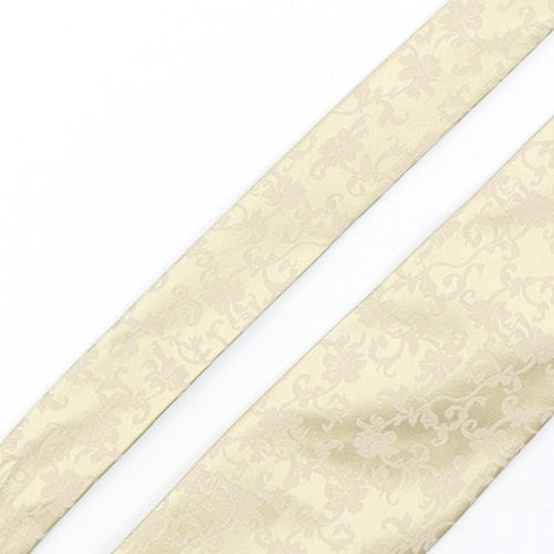 Jeff Banks  Mens Gold Paisley Polyester Pointed Tie One Size