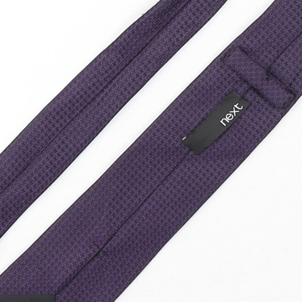 NEXT Mens Purple Houndstooth Polyester Pointed Tie One Size