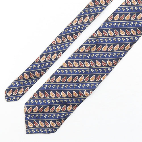 Christian Tyler Mens Multicoloured Paisley Silk Pointed Tie One Size