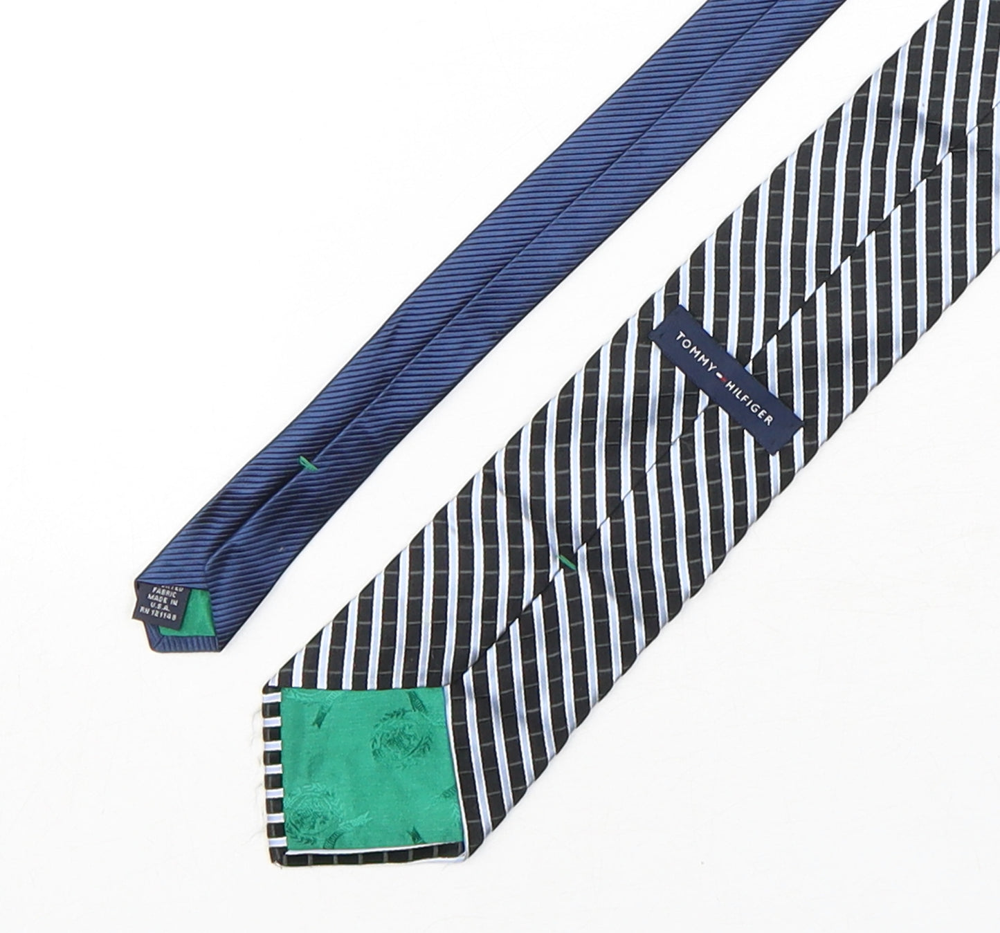 Tommy Hilfiger Mens Multicoloured Striped Silk Pointed Tie One Size