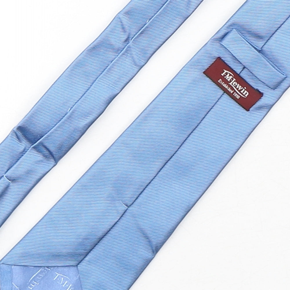 T.M.Lewin  Mens Blue  Silk Pointed Tie One Size