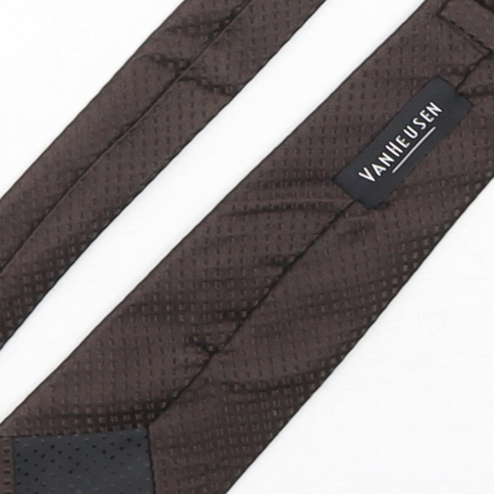 Van Hausen Mens Brown Grenadine Silk Pointed Tie One Size