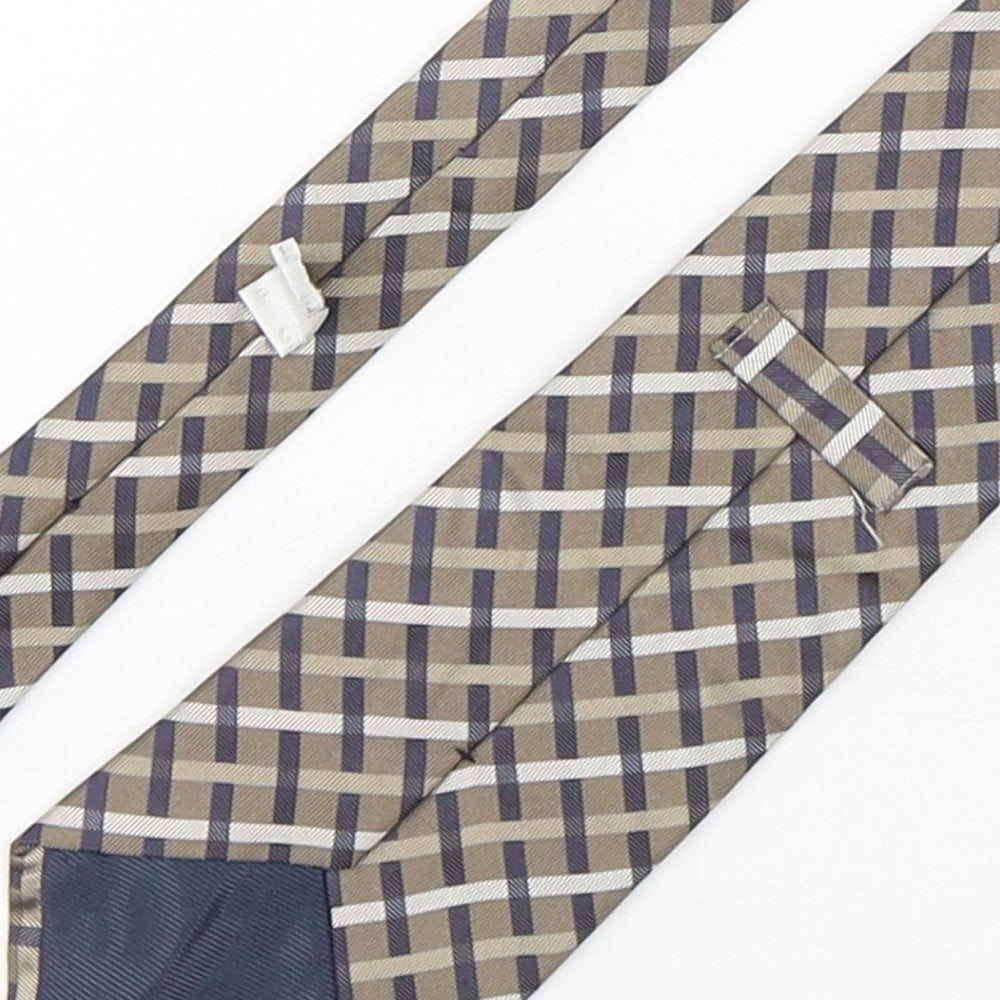NEXT Mens Multicoloured Plaids & Checks Silk Pointed Tie One Size
