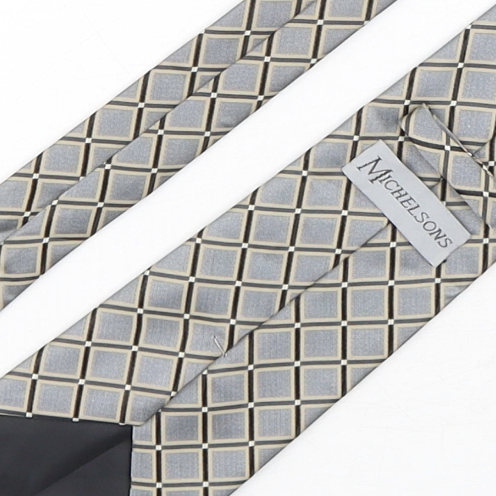 Michelsons Mens Multicoloured Plaids & Checks Polyester Pointed Tie One Size