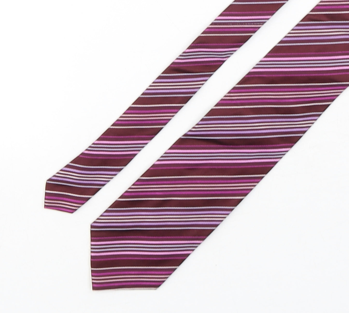 Dehavilland Mens Multicoloured Striped Silk Pointed Tie One Size