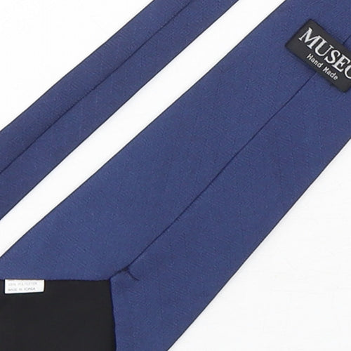 Museo Mens Blue Geometric Polyester Pointed Tie One Size - New Orleans