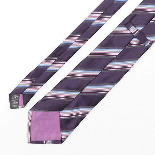 Marks and Spencer Mens Multicoloured Striped Polyester Pointed Tie One Size