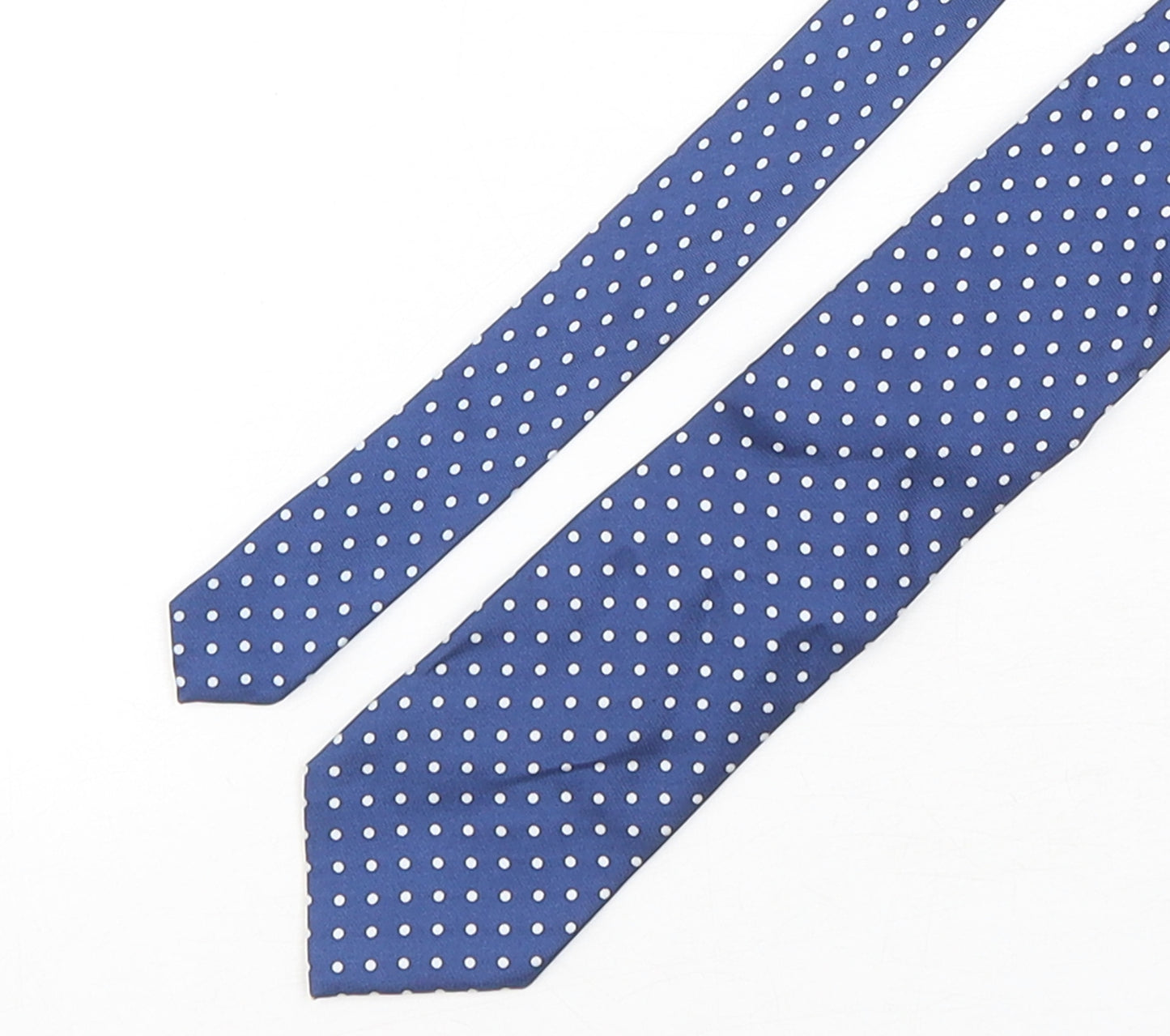 Lloyd Attree & Smith Mens Blue Polka Dot Silk Pointed Tie One Size