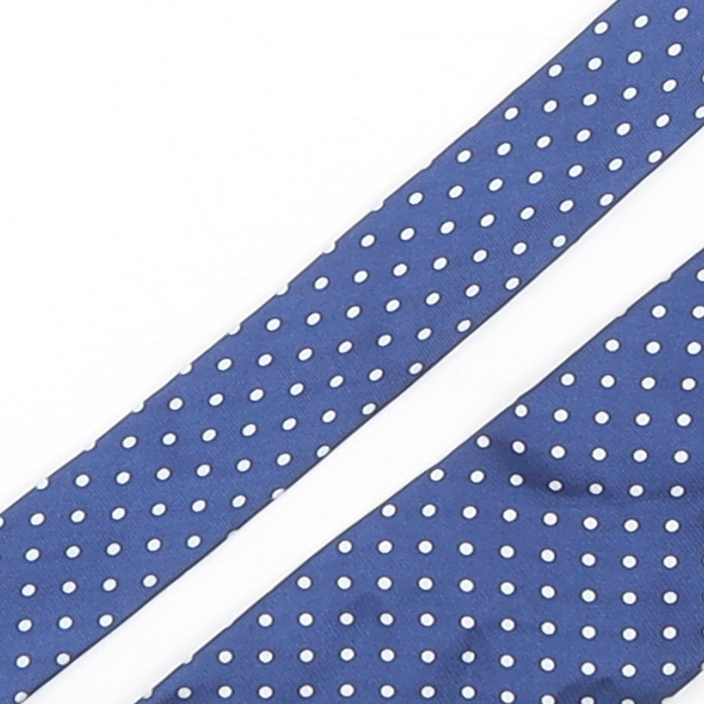 Lloyd Attree & Smith Mens Blue Polka Dot Silk Pointed Tie One Size