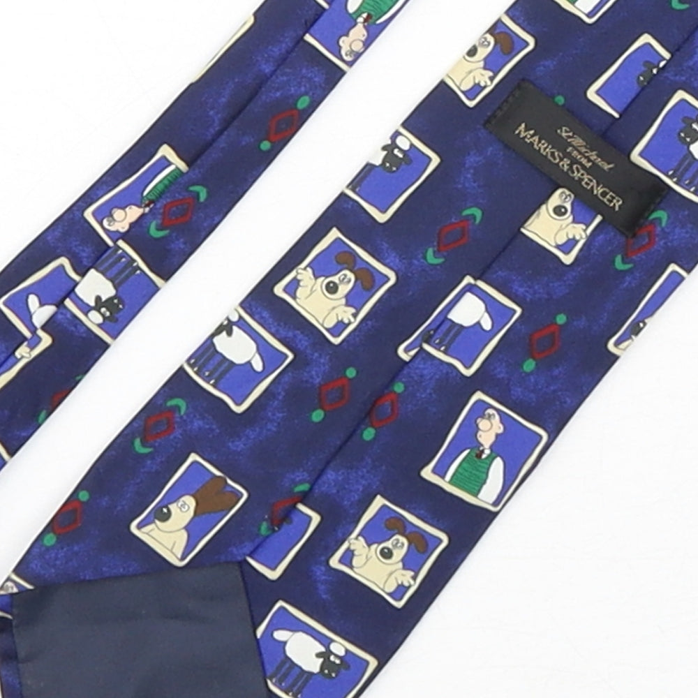 Marks and Spencer Mens Multicoloured Geometric Polyester Pointed Tie One Size